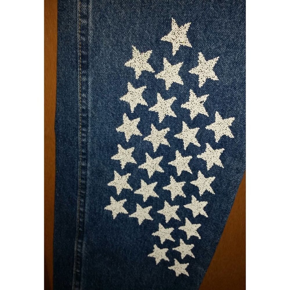 Vintage Wrangler Cowboy Cut Jeans w/Beading - Picture 3 of 9